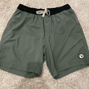 Vuori Green and Black Men's Shorts